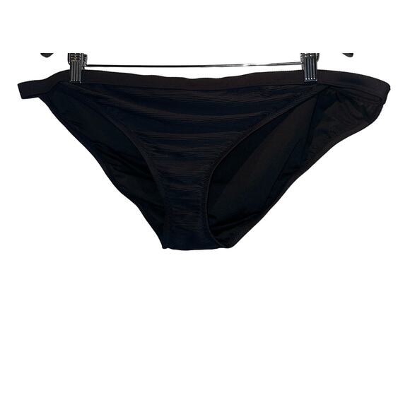 J Crew Ribbed Trim Hipster Full Coverage Bikini Bottom black Size 2x NWT B - Picture 1 of 3
